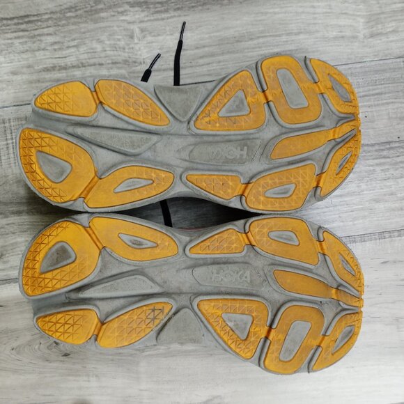 HOKA One One Bondi Men's 10.5 D Shoes Gray Orange - Picture 10 of 11